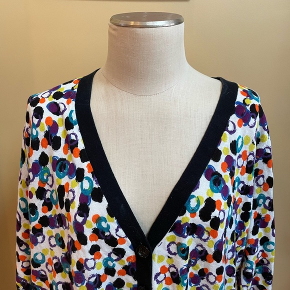 Lane Bryant Multi-Color Cotton Button-Up Cardigan Size 18/20 - Picture 2 of 2